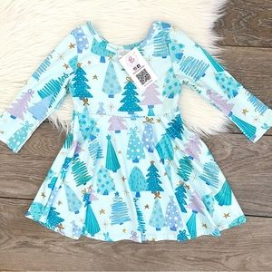 Blue Holiday Tree Dress